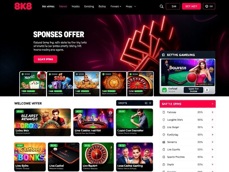 Welcome to 8k8.com, your premier destination for online gambling. Explore casino games, sports betting, and exclusive bonuses for an exciting real money gaming experience.